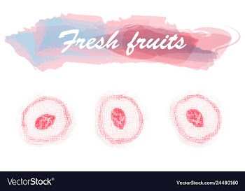 Eco food menu background watercolor hand drawn vector image