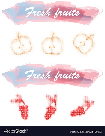 Eco food menu background watercolor hand drawn vector image