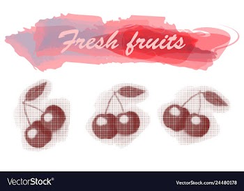 Eco food menu background watercolor hand drawn vector image