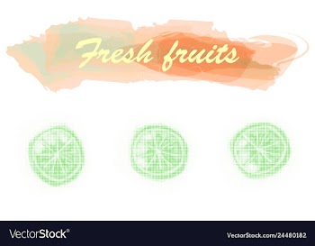 Eco food menu background watercolor hand drawn vector image