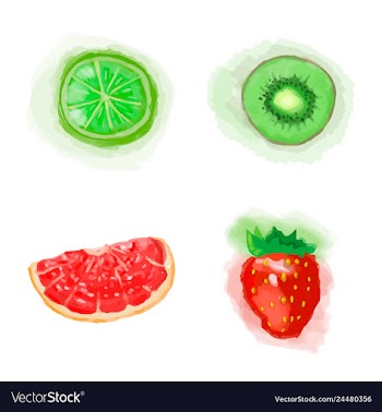 Eco food menu background watercolor hand drawn vector image