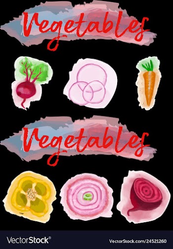 Eco food menu background watercolor hand drawn vector image
