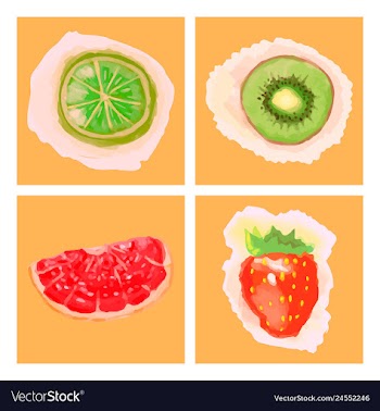 Eco food menu background watercolor hand drawn vector image