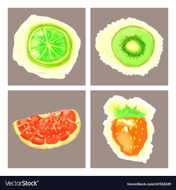 Eco food menu background watercolor hand drawn vector image