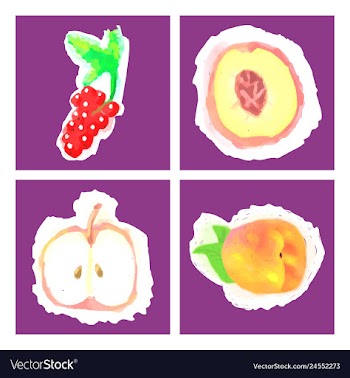 Eco food menu background watercolor hand drawn vector image