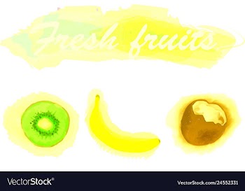 Eco food menu background watercolor hand drawn vector image