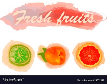Eco food menu background watercolor hand drawn vector image