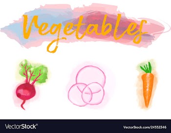 Eco food menu background watercolor hand drawn vector image