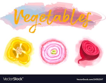 Eco food menu background watercolor hand drawn vector image