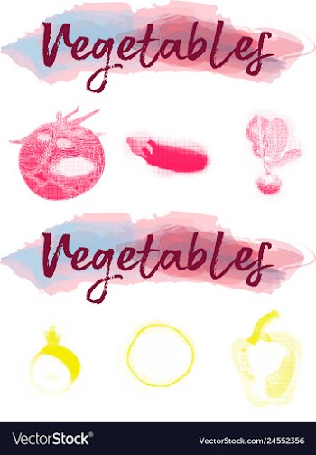 Eco food menu background watercolor hand drawn vector image