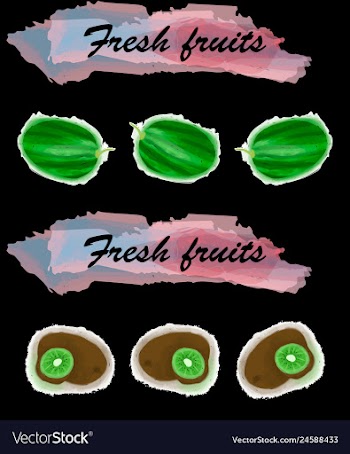 Eco food menu background watercolor hand drawn vector image