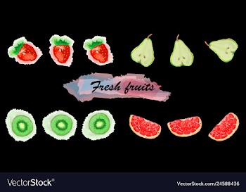 Eco food menu background watercolor hand drawn vector image