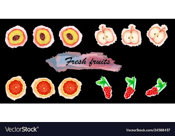 Eco food menu background watercolor hand drawn vector image