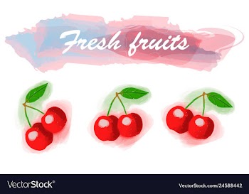 Eco food menu background watercolor hand drawn vector image