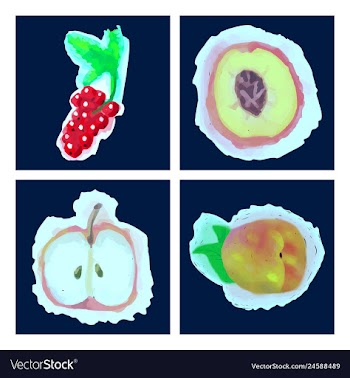 Eco food menu background watercolor hand drawn vector image