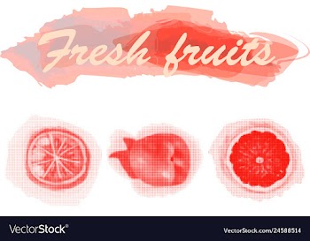 Eco food menu background watercolor hand drawn vector image