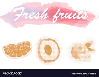 Eco food menu background watercolor hand drawn vector image