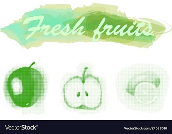 Eco food menu background watercolor hand drawn vector image