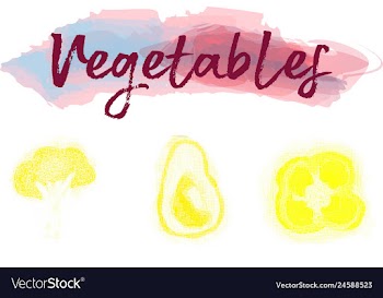 Eco food menu background watercolor hand drawn vector image