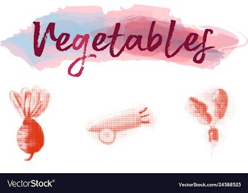 Eco food menu background watercolor hand drawn vector image