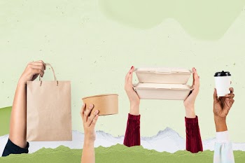 Eco-friendly food packaging delivery concept… | Free stock illustration | High Resolution graphic