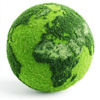 Eco-Friendly Globe Made of Grass