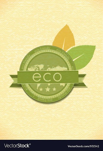 Eco friendly label vector image