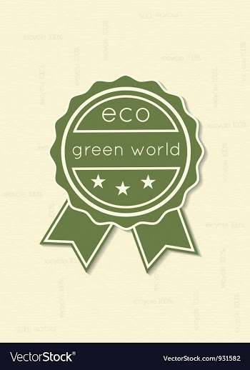 Eco friendly label vector image