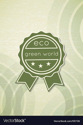 Eco friendly label vector image