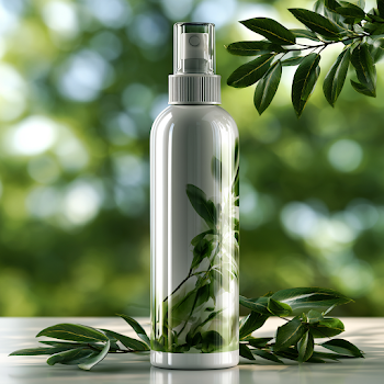 Eco-Friendly Mosquito Repellent Spray in Botanical Setting