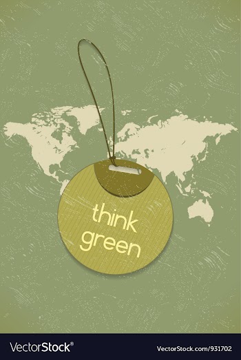 Eco friendly shopping tag vector image