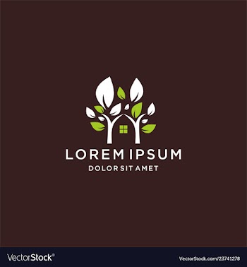 Eco house logo design vector image