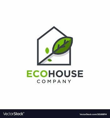 Eco house logo design vector image