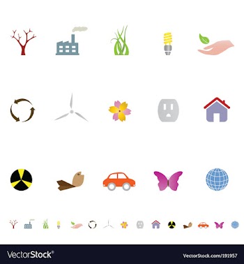 Eco icon set vector image