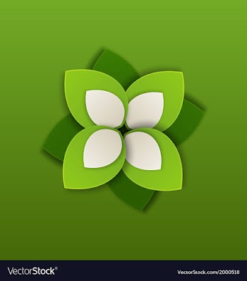  					Eco label made in paper green leaves vector image														