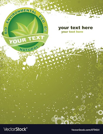 Eco label with grunge background vector image