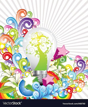 Eco light bulb vector image