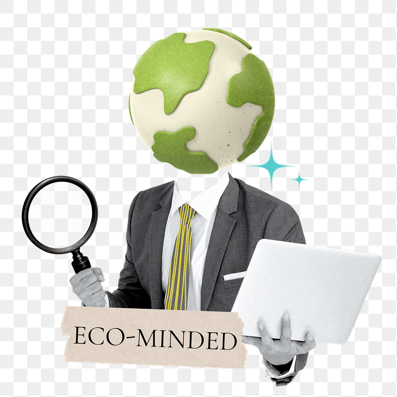 Eco-minded word png sticker, globe | Free PNG - rawpixel