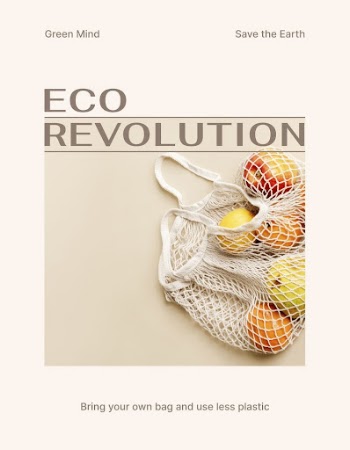 Eco revolution flyer editable template, | Free Vector Template - rawpixel