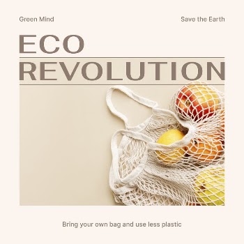 Eco revolution Instagram post template, | Free Vector Template - rawpixel