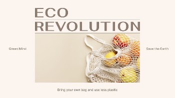 Eco revolution PowerPoint editable template, | Free Vector Template - rawpixel