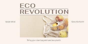 Eco revolution Twitter post template, | Free PSD Template - rawpixel