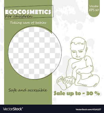 eco shop for children banner minimalism art