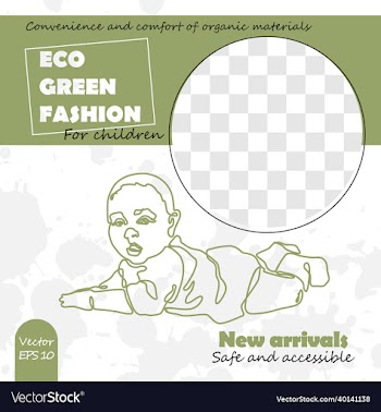eco shop for children banner minimalism art