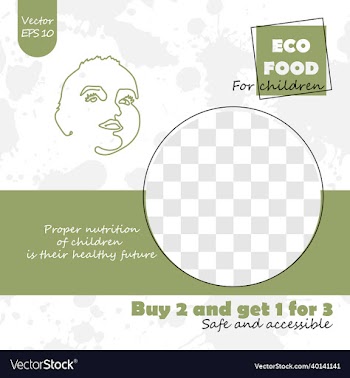 eco shop for children banner minimalism art