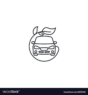 eco transport creative icon from recycling icons