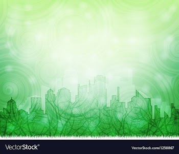 Ecological city vector image