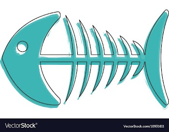 Ecology and environment icon of fishbone vector image