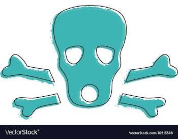 Ecology and environment icon of skull vector image