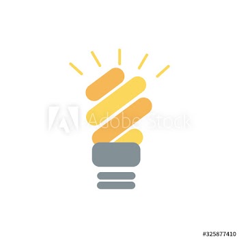 ecology bulb light energy flat style